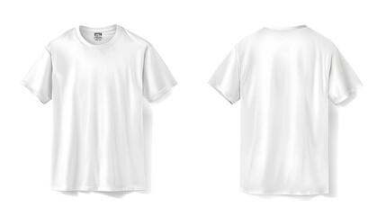 White t-shirt mockup, from the front and back.