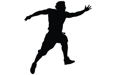 Fototapeta na wymiar energetic man activity silhouette, man icon, energetic man concept, vector illustration,