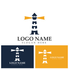 lighthouse logo icon vector template