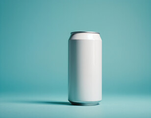 Metallic aluminum can mockup template