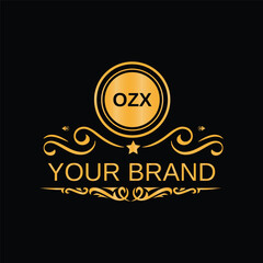 OZX initial letters unique logo design vector template for branding
