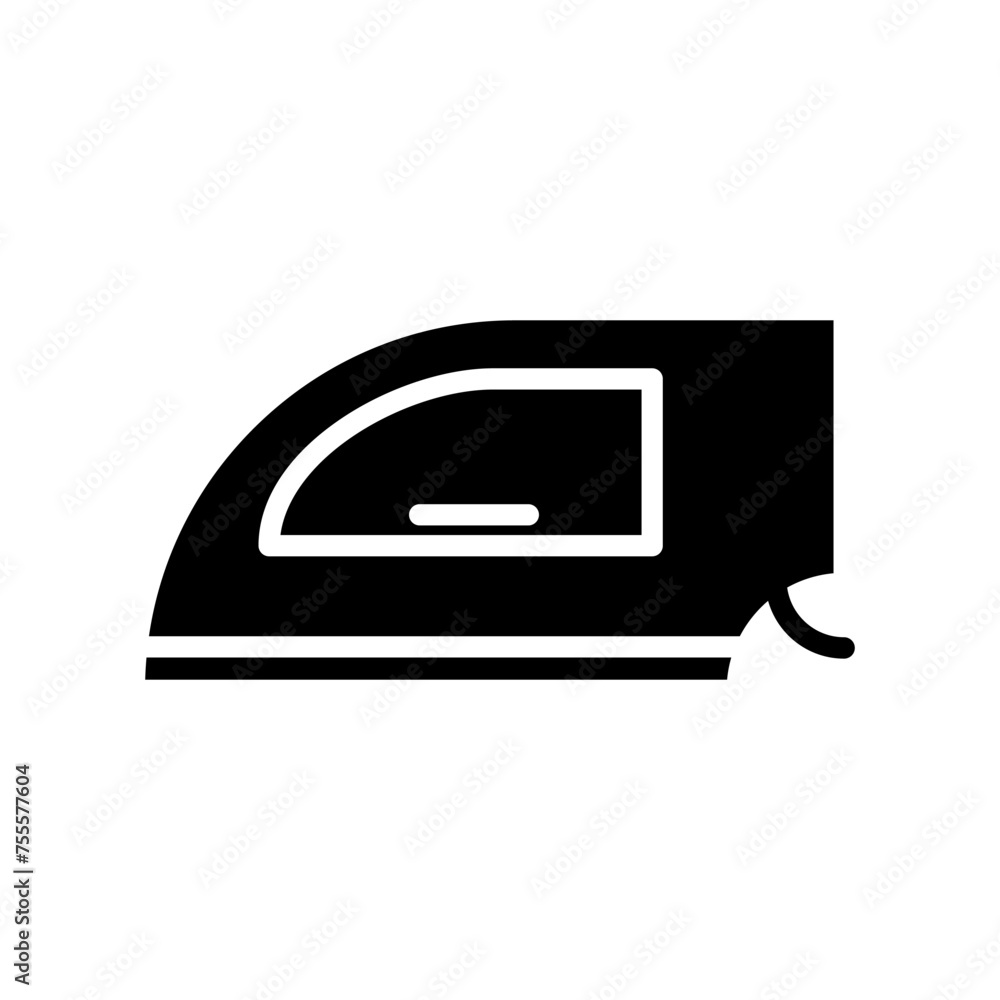 Poster iron glyph vector icon isolated on white background. iron glyph vector icon for web, mobile and ui d