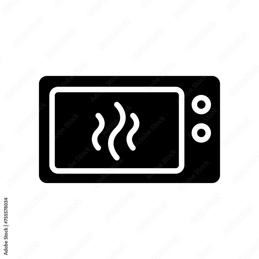 Poster microwave glyph vector icon isolated on white background. microwave glyph vector icon for web, mobil