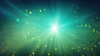 Fototapeta premium Blue light burst, abstract beautiful rays of lights on a dark Green background with the color of yellow, golden sparkling backdrop, and blur bokeh
