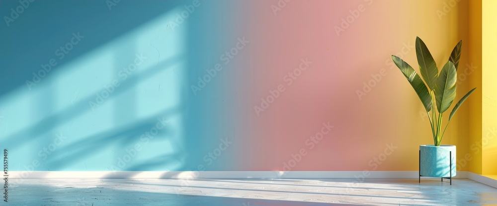 Poster a creative 3d mockup of a poster on a wall with a blank space for customizable text, set against a s