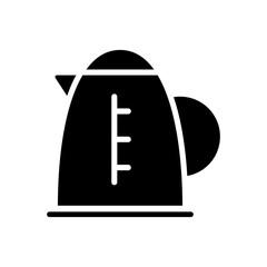 Electric kettle glyph vector icon isolated on white background. Electric kettle glyph vector icon for web, mobile and ui design