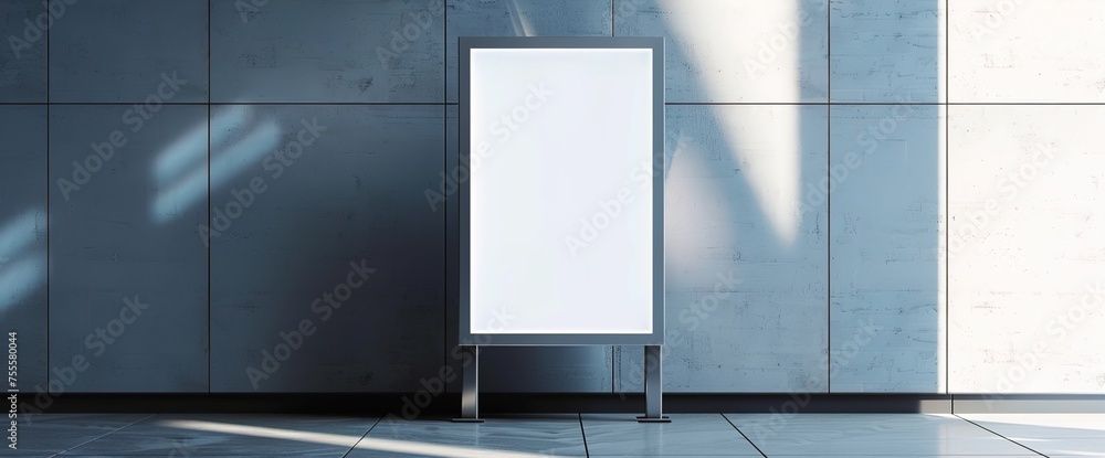 Poster a realistic 3d mockup of an indoor poster display featuring an empty space for customized text, set 