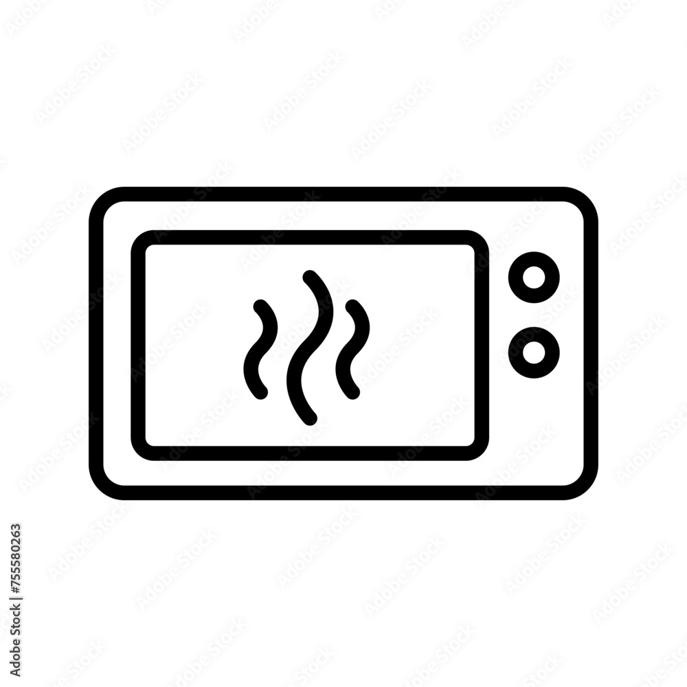 Poster microwave outline vector icon isolated on white background. microwave line vector icon for web, mobi