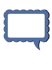 青い雲吹き出し