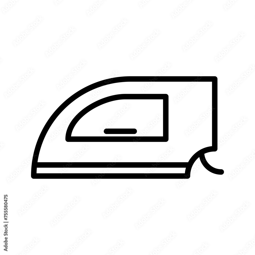 Poster iron outline vector icon isolated on white background. iron line vector icon for web, mobile and ui 