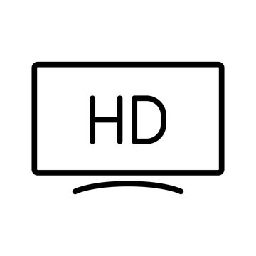 Tv outline vector icon isolated on white background. Tv line vector icon for web, mobile and ui design