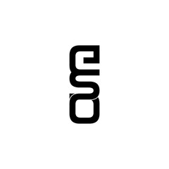 eso typography letter monogram logo design