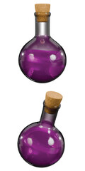3D Isolated Purple Potion