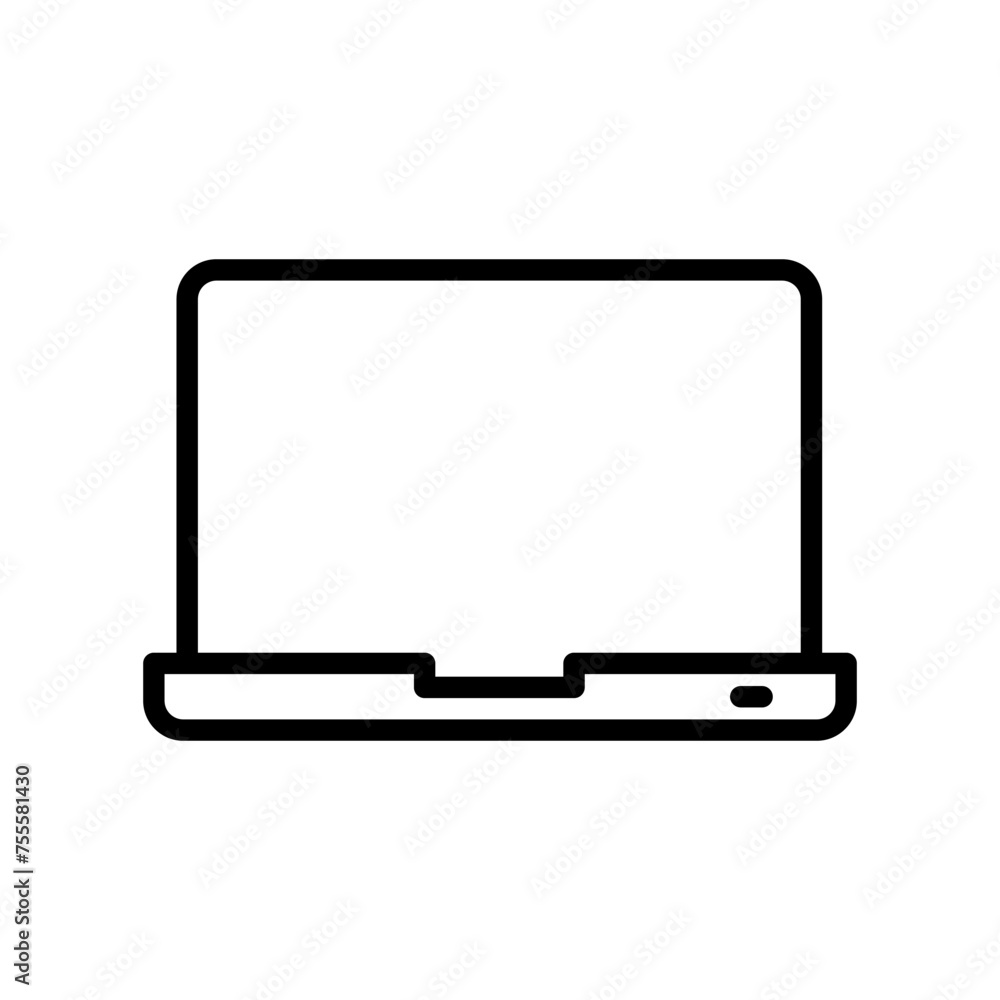 Poster laptop outline vector icon isolated on white background. laptop line vector icon for web, mobile and
