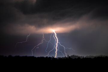 lightning in the night