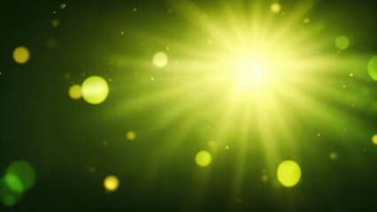 Fototapeta premium Brown light burst, abstract beautiful rays of lights on a dark Green background with the color of yellow, golden sparkling backdrop, and blur bokeh