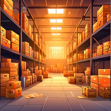 Efficient Warehousing: Navigating Logistics with Cartoon Avatars and Digital Precision