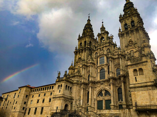 Fototapeta na wymiar Santiago de Compostela después de la lluvia 