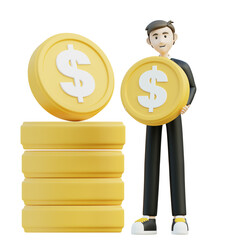 Business related 3D illustration on transparent background, perfect for any design need