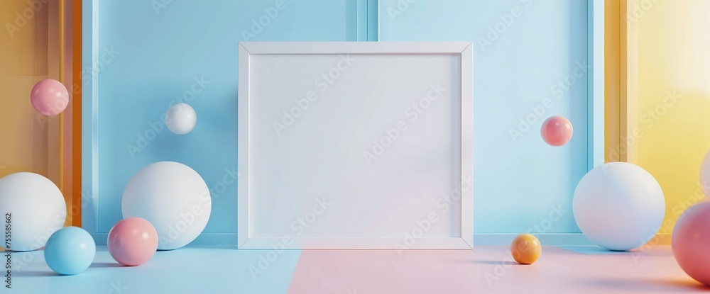 Poster stand out from the competition with this professional ai-crafted 3d mockup, providing a clean and mo