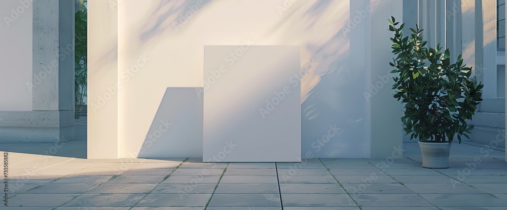 Poster stand out from the crowd with this professional ai-crafted 3d mockup, providing a clean and modern b