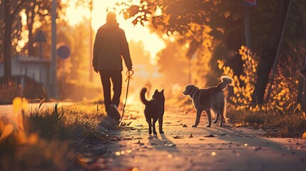 Spending Time with a Pet: Someone bonding with a beloved pet, whether it's walking the dog or...