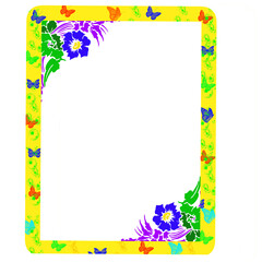 frame with flowers