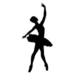 Ballerina silhouette. Vector illustration. © SVIATLANA