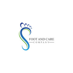 Foot and care icon logo template  Foot and ankle healthcare