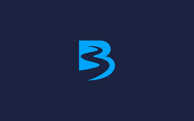 letter b with river logo icon design vector design template inspiration