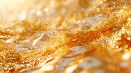 golden glittering background with sparkles