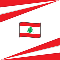 Lebanon Flag Abstract Background Design Template. Lebanon Independence Day Banner Social Media Post. Lebanon Design