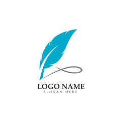 Pen write corporate logo and symbol template