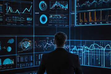 Cutting-edge neural data science and AI technology visualization. marrying futuristic analytics with strategic business insights.