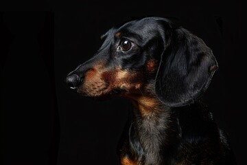 a black and brown dog - obrazy, fototapety, plakaty