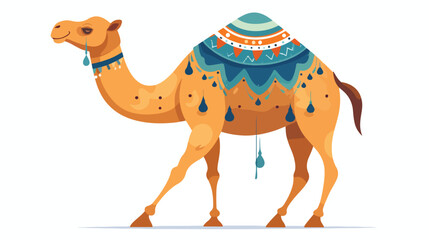 Camel with one hump and dromedary. Desert animal