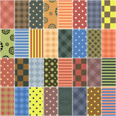 patchwork background with different patterns