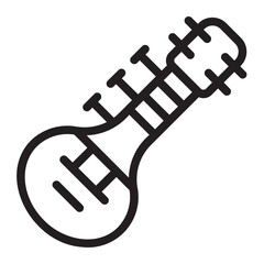 sitar line icon