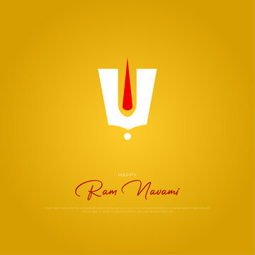 illustration of Greeting card for Ram Navami , a Hindu festival celebrated of Lord Ram, background, greeting card , poster, banner design