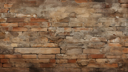 An old brick wall from a stone.