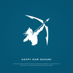 illustration of Greeting card for Ram Navami , a Hindu festival celebrated of Lord Ram, background, greeting card , poster, banner design