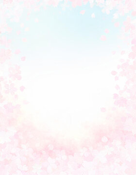 【縦写真】桜の背景素材