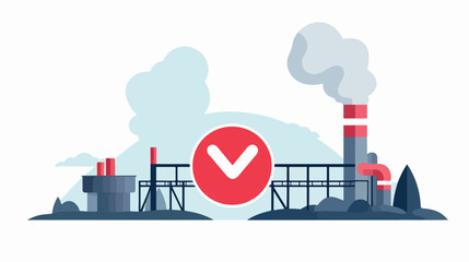 Forbidden Factory vector icon. Prohibited Warning