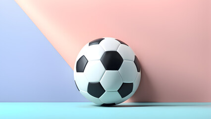 3D Soccer Ball on Clean Backdrop for Sports Training Academies and Development Centers