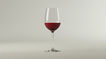 A captivating scene capturing the allure of red wine in a crystal-clear glass, elegantly displayed against a clean white background, creating a striking visual contrast that captivates the senses.