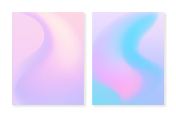 Set of 2 wavy gradient backgrounds in pink, purple an cyan colors. For covers, wallpapers, branding, business cards, social media and other projects. Just add your text.