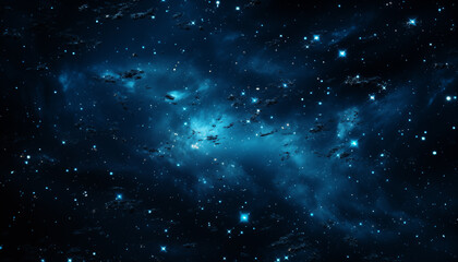 blue starry night sky. background for presentation design.