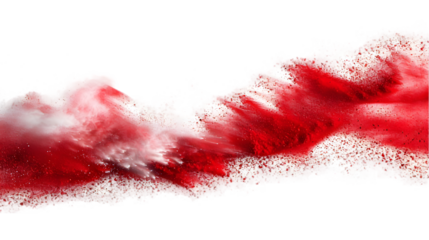 Austria flag colours powder exploding on isolated background