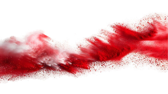 Austria flag colours powder exploding on isolated background - Powered by Adobe