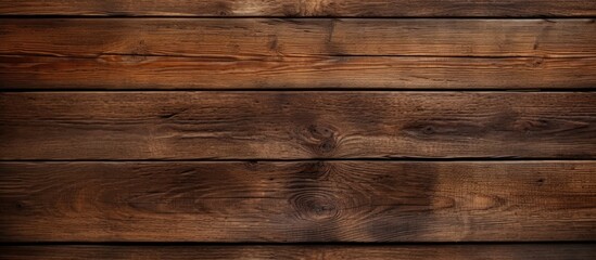 An old wooden wall with a distinct brown stain stands weathered in a room. The stain adds character and depth to the textured surface of the wood, creating a rustic appearance.